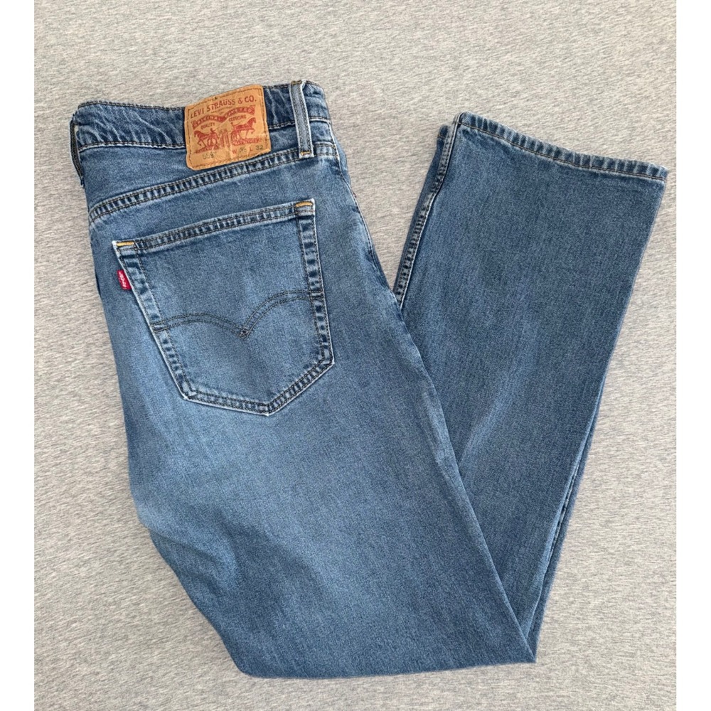 Levis 559 Mens Relaxed Straight Leg Jeans Size 36x32 Medium Wash Buttery Soft
